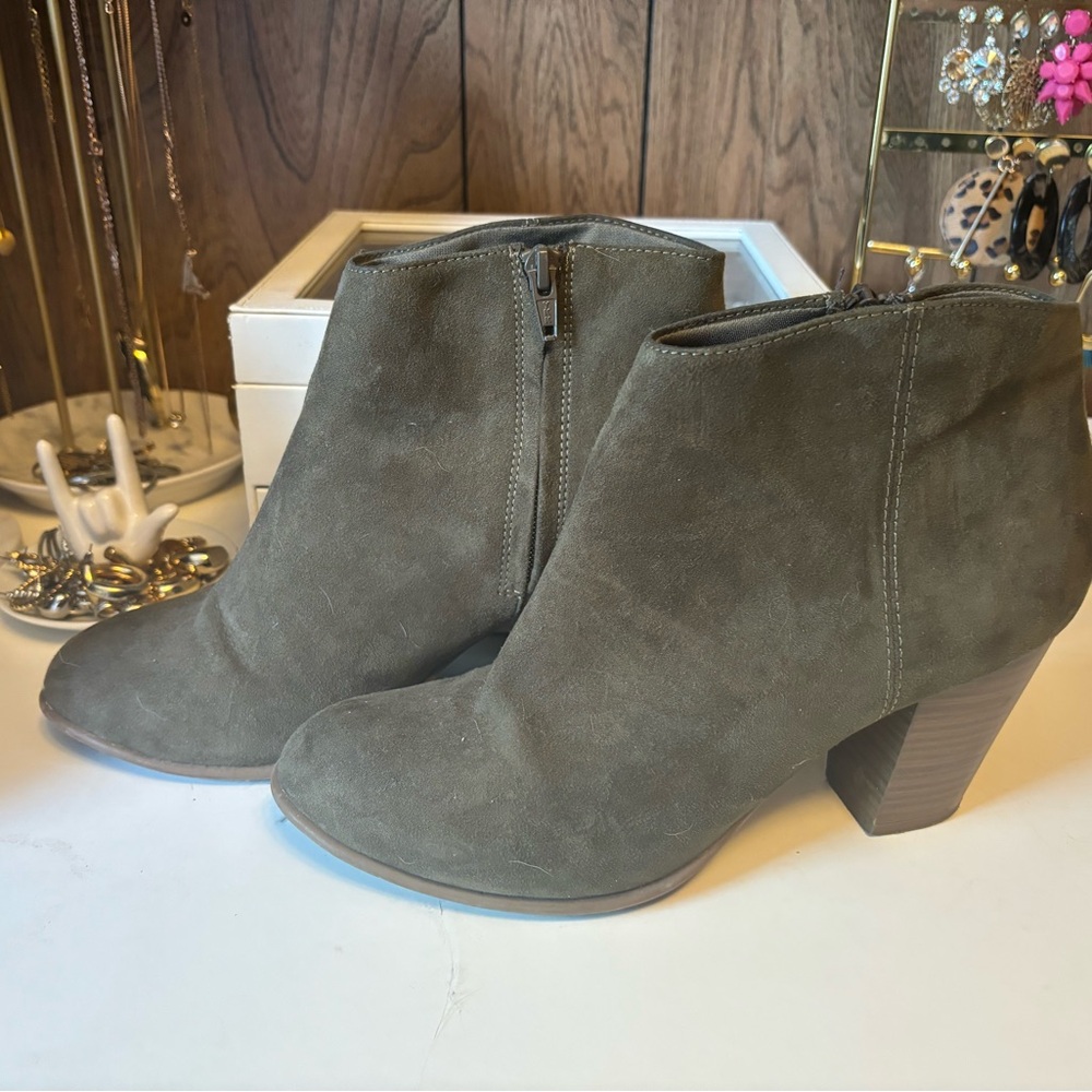 Olive Green Ankle Boots